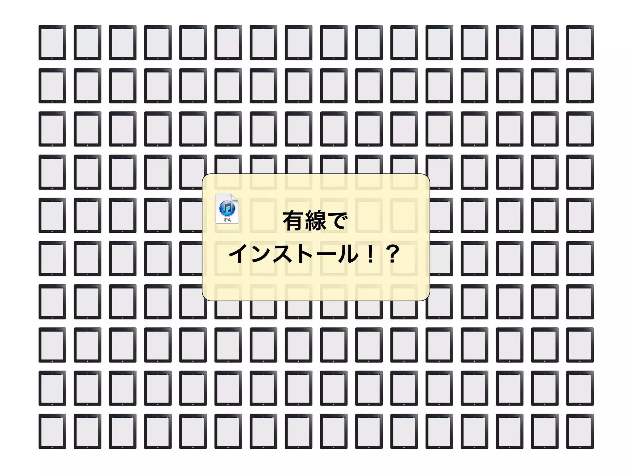 有線で
インストール！？
 