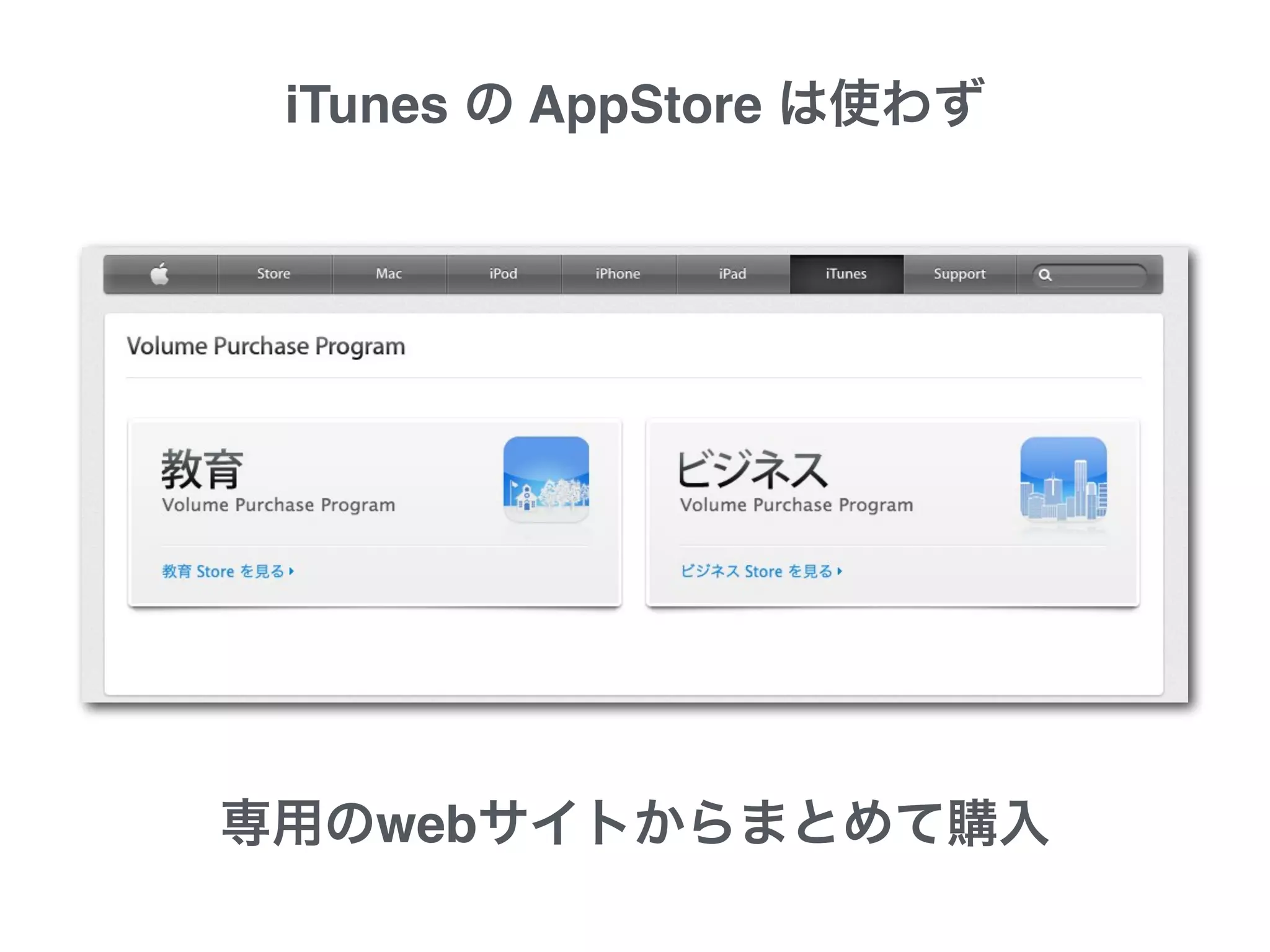 iTunes の AppStore は使わず
専用のwebサイトからまとめて購入
 
