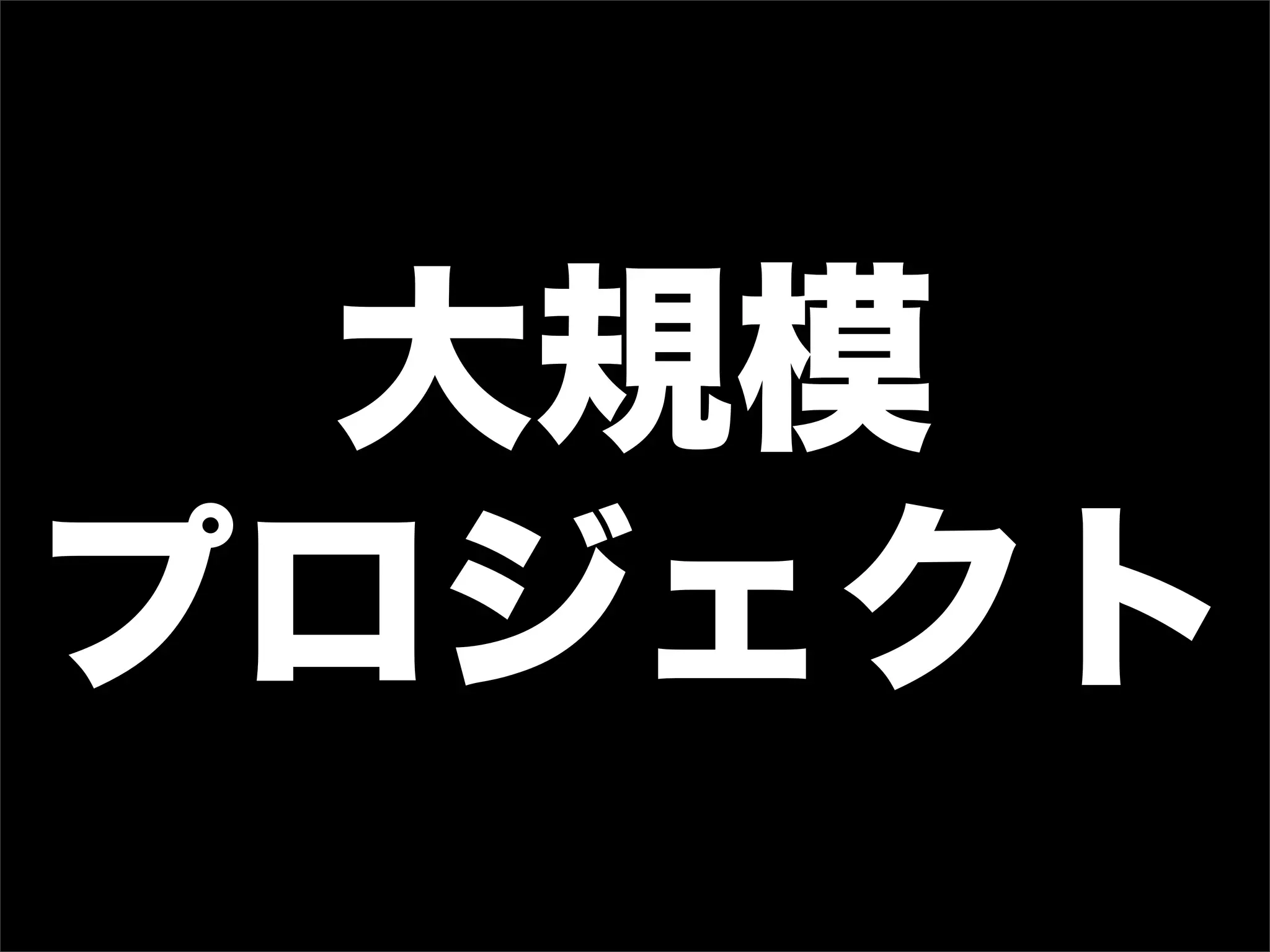 大規模
プロジェクト
 