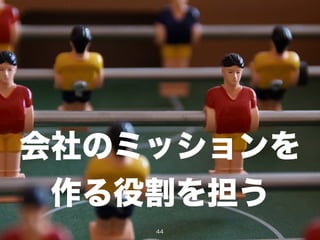 会社のミッションを
作る役割を担う
44
 