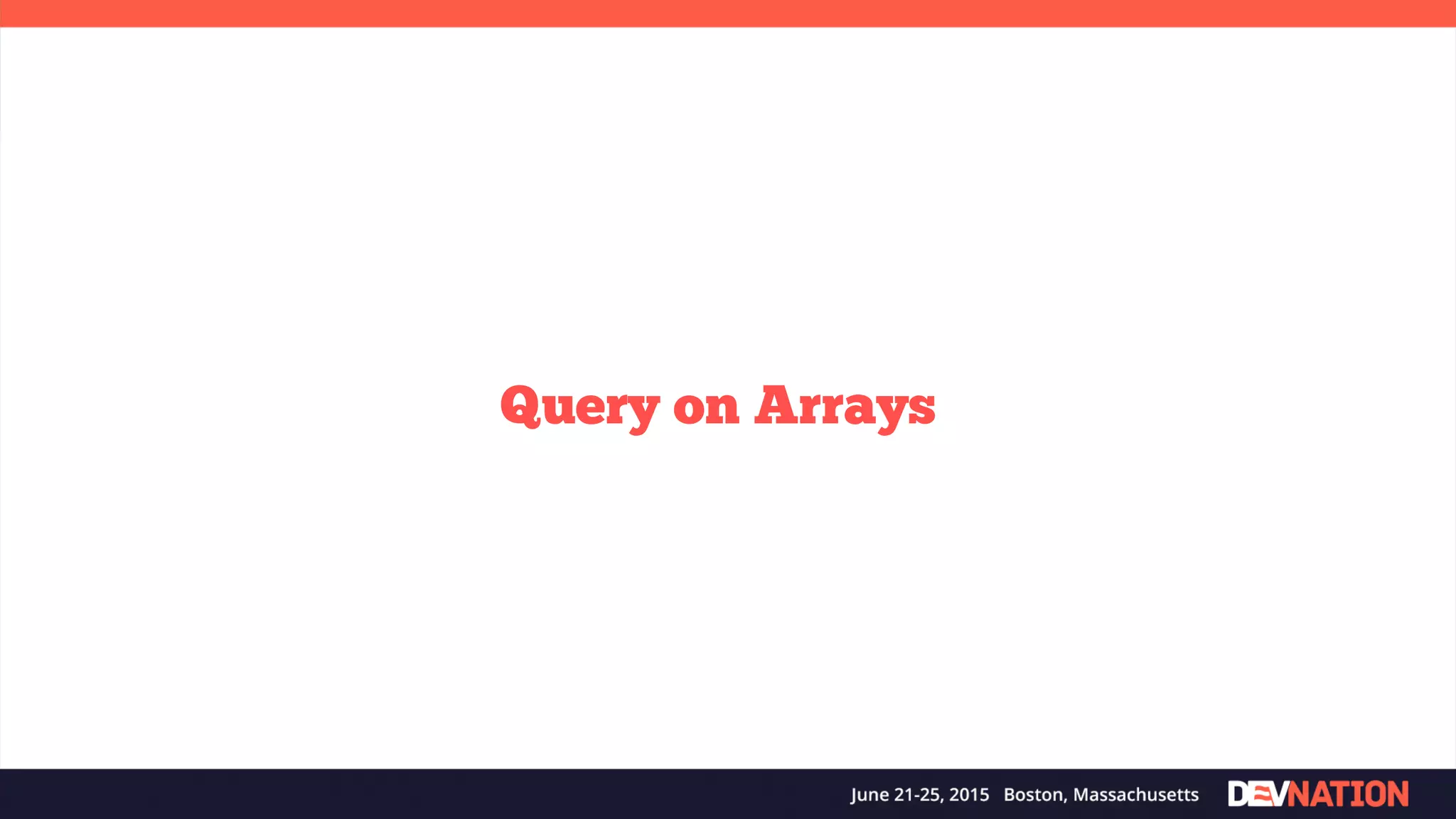 Query on Arrays 