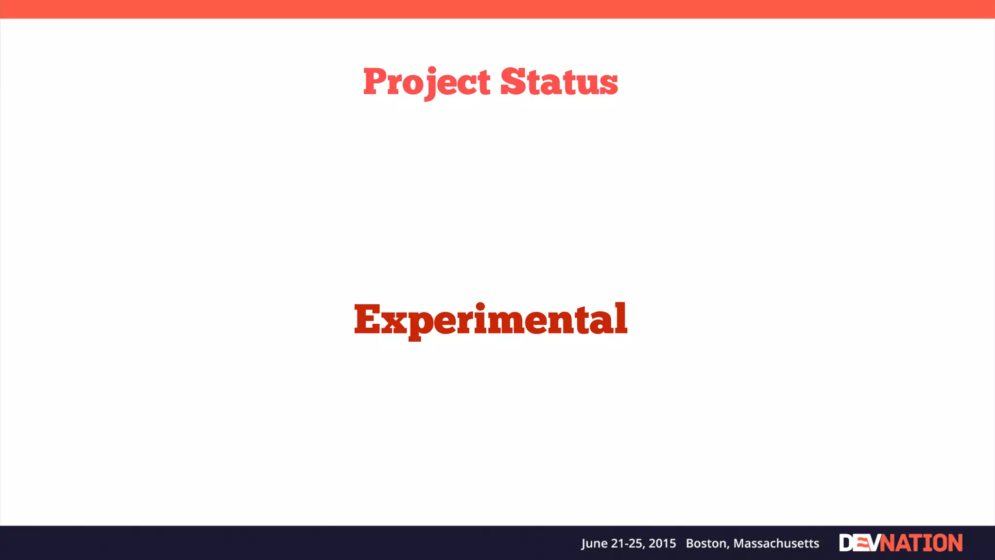 Project Status Experimental 