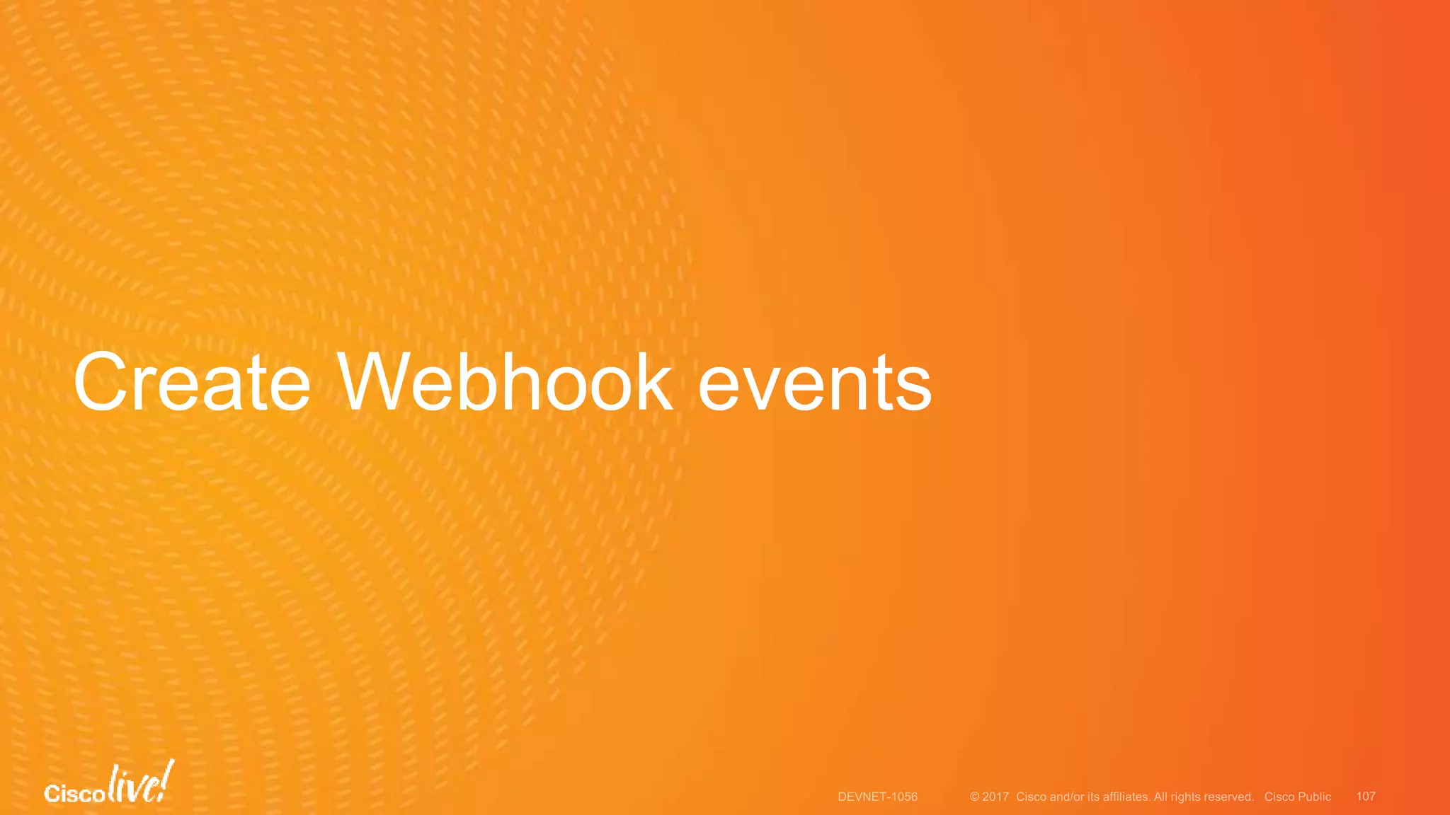 Create Webhook events
 