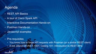 REST API Basics
Coding 101 Prerequisites – DEVNET1001
 