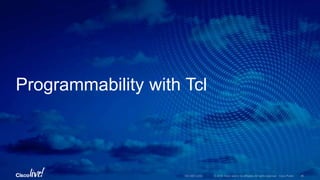 Programmability with Tcl
 