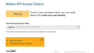 Webex APIs for Administrators - CL20B - DEVNET-2610 | PPTX