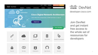 Join DevNet
and get instant
free access to
the whole set of
ressources for
developers
 