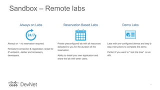 Sandbox – Remote labs
 