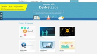Visit developer.cisco.com/devnetlabs
DevNet Labs – Inspiration
 