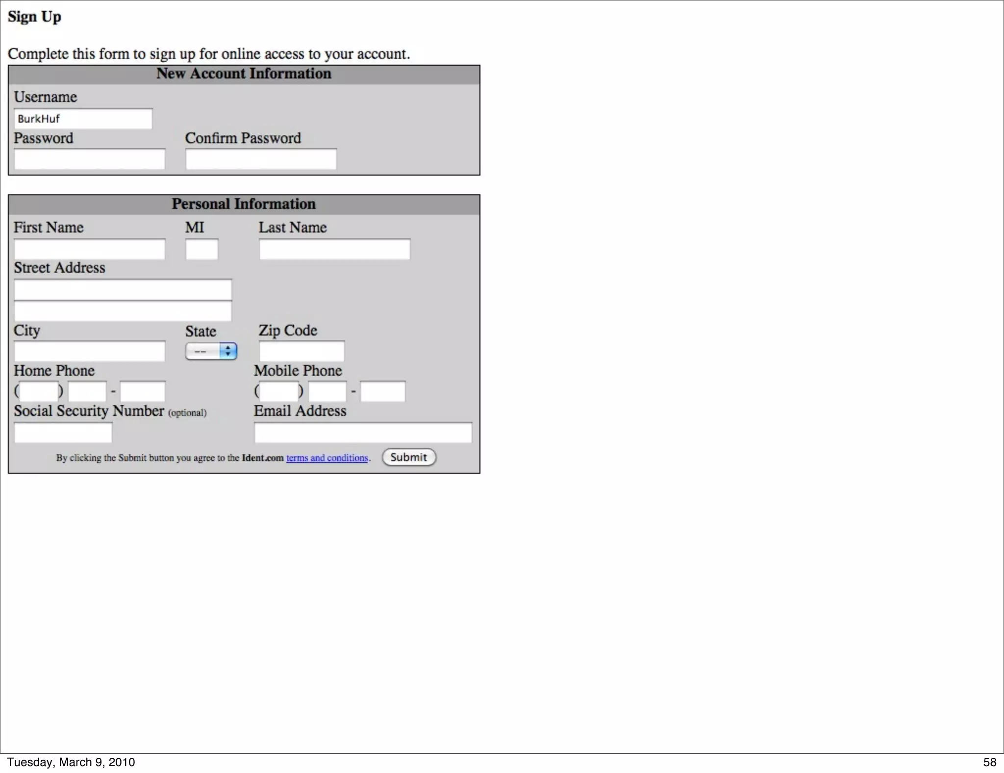 Tuesday, March 9, 2010   58
 