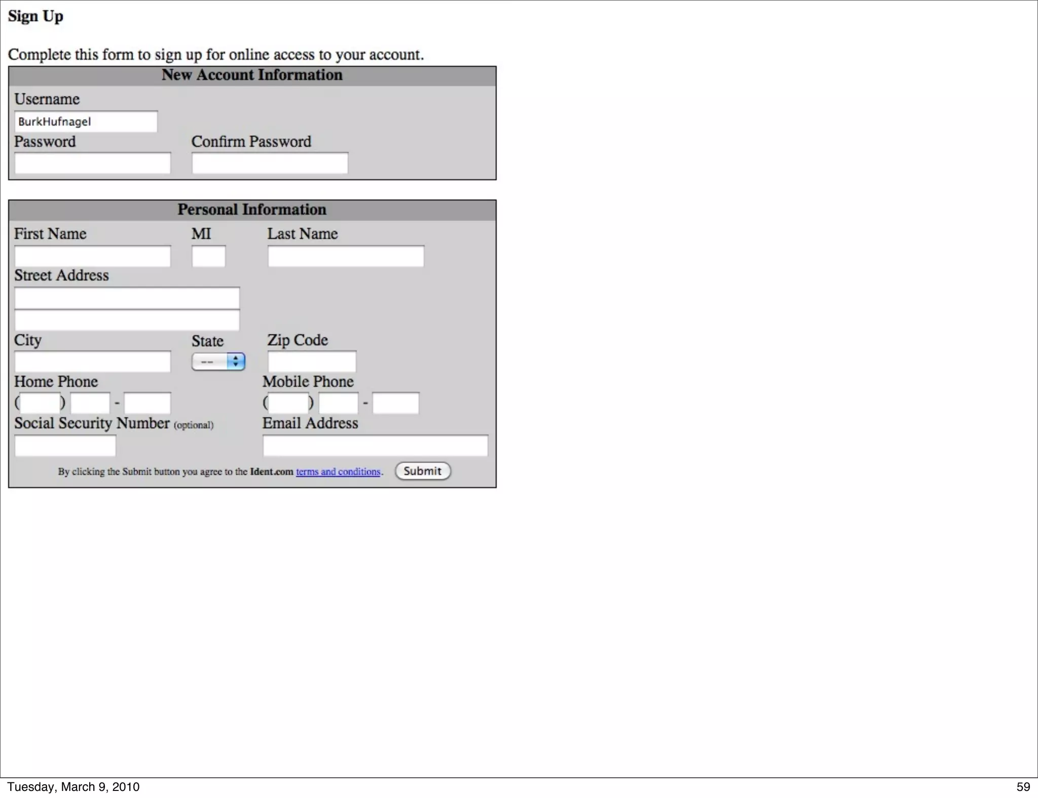 Tuesday, March 9, 2010   59
 