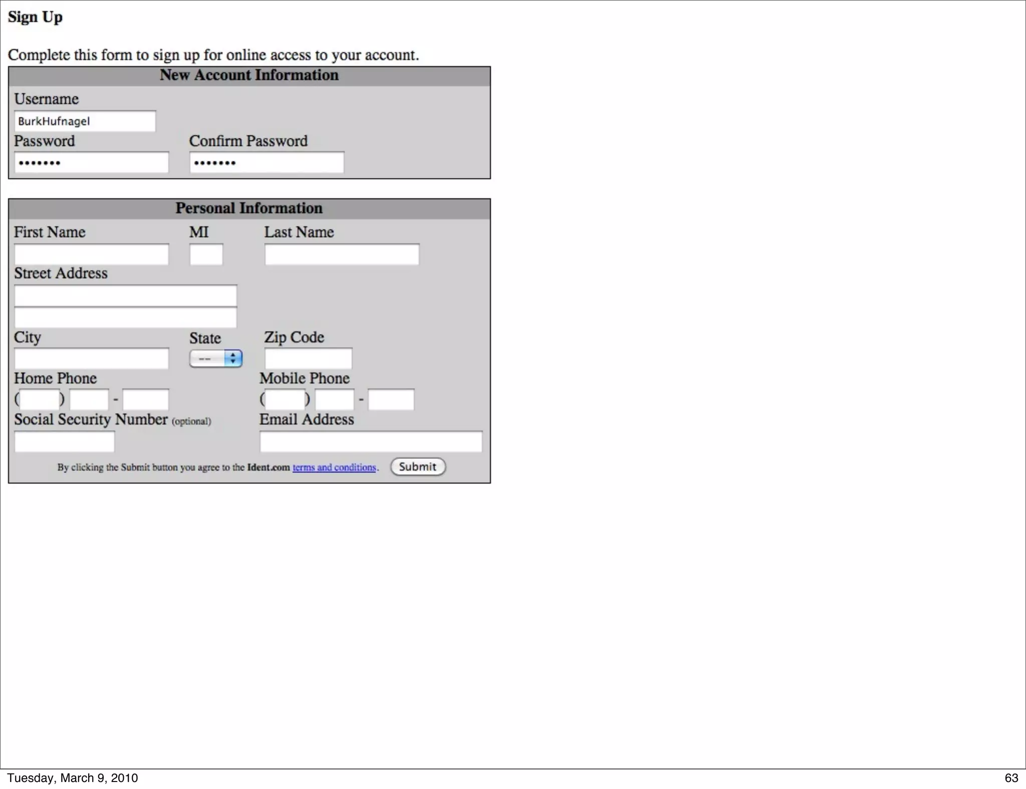 Tuesday, March 9, 2010   63
 