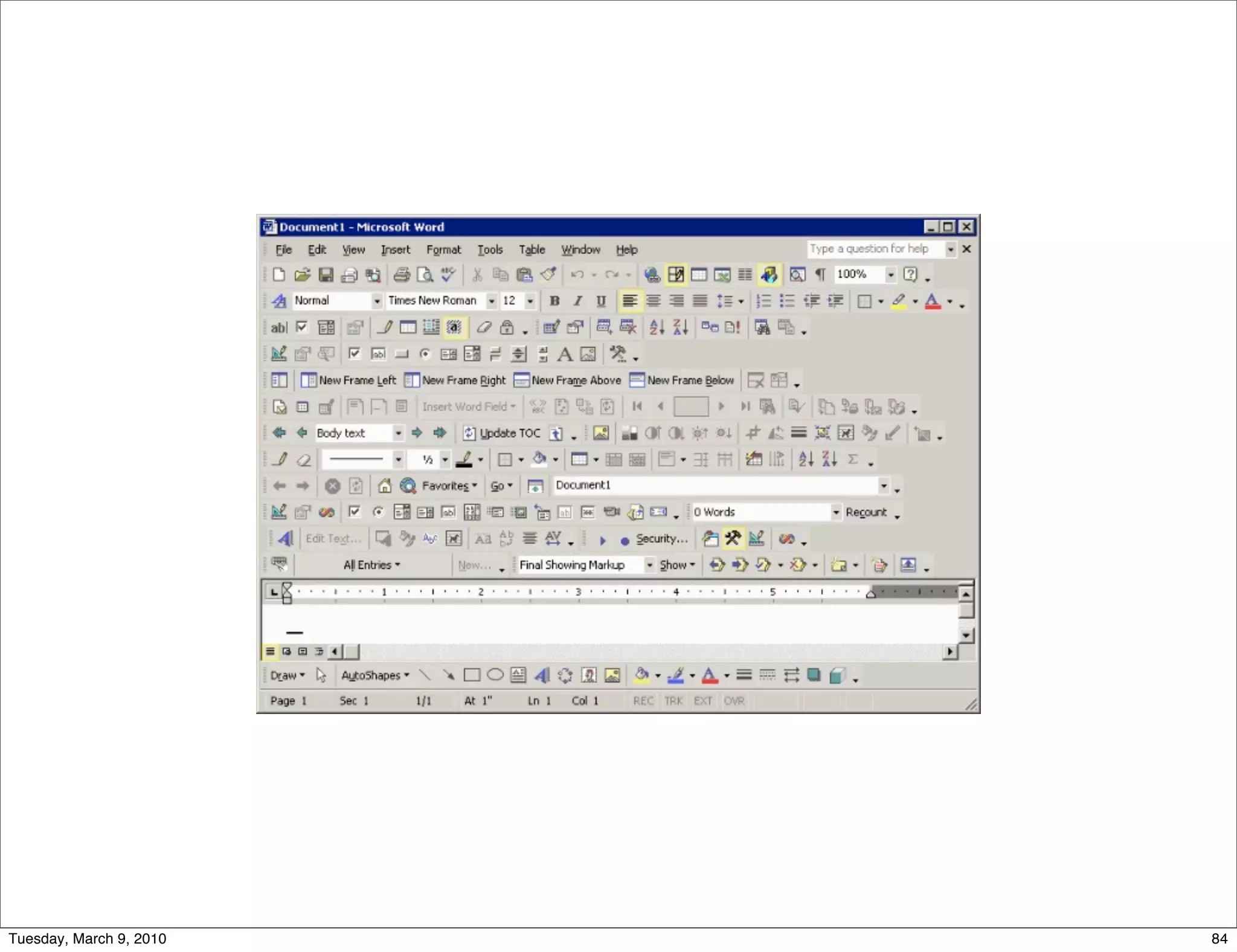 Tuesday, March 9, 2010   84
 