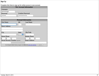 Tuesday, March 9, 2010   61
 