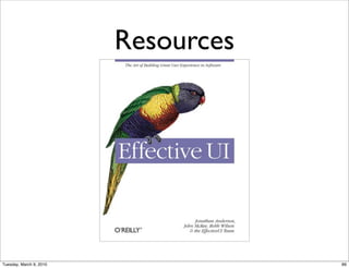 Resources




Tuesday, March 9, 2010               89
 