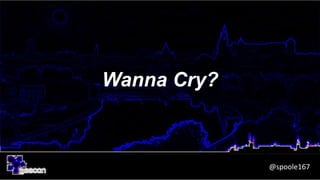 @spoole167
Wanna Cry?
Steve Poole
@spoole167
 