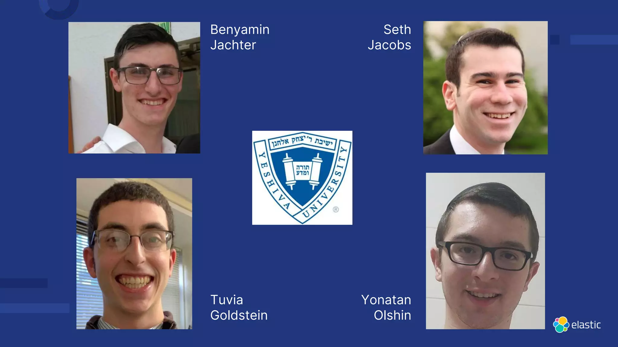 Benyamin
Jachter
Seth
Jacobs
Tuvia
Goldstein
Yonatan
Olshin
 