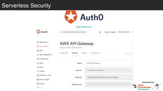 Serverless Security
https://auth0.com
@betoSalazar
 