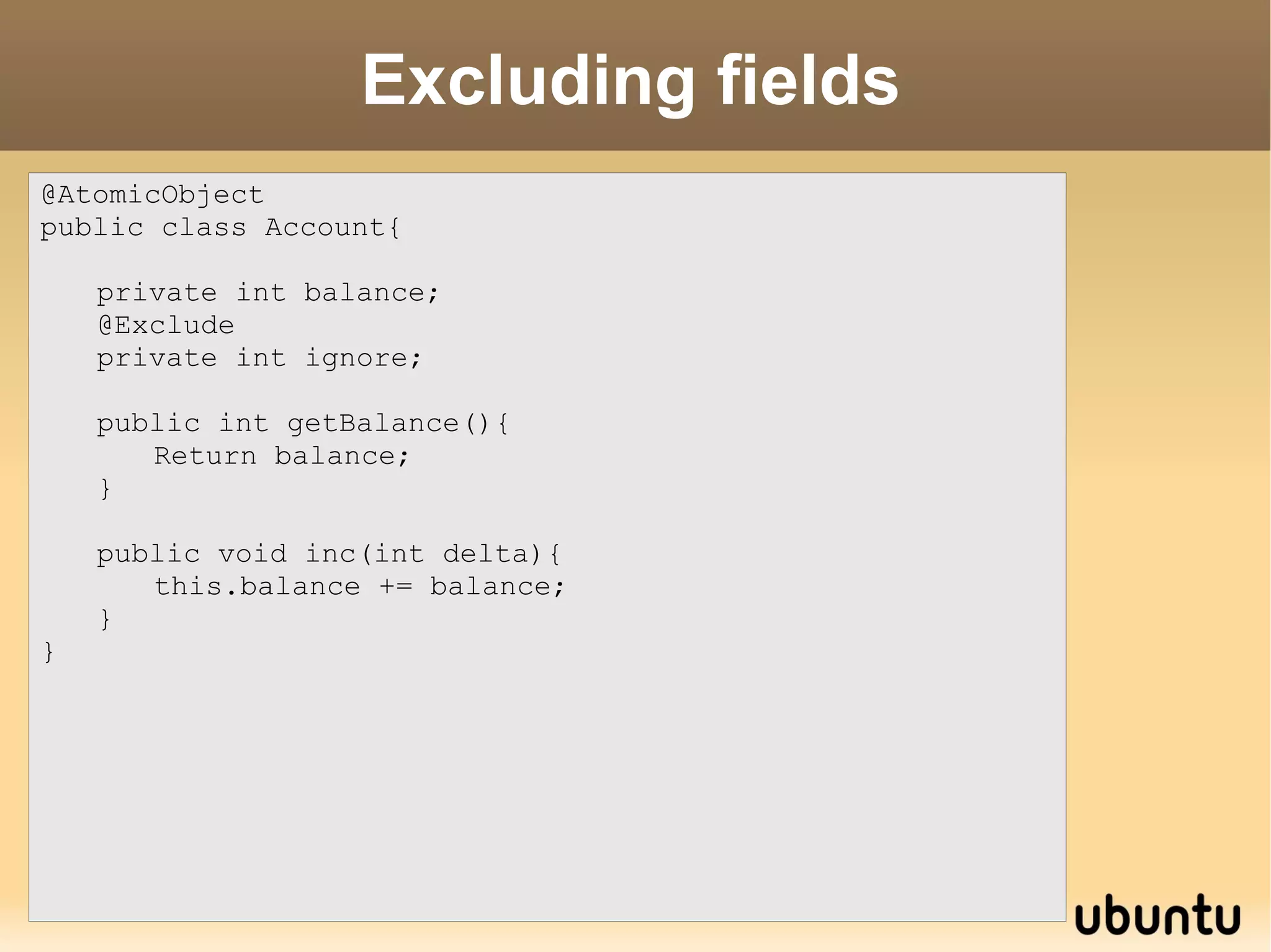 Expose Implementation details 