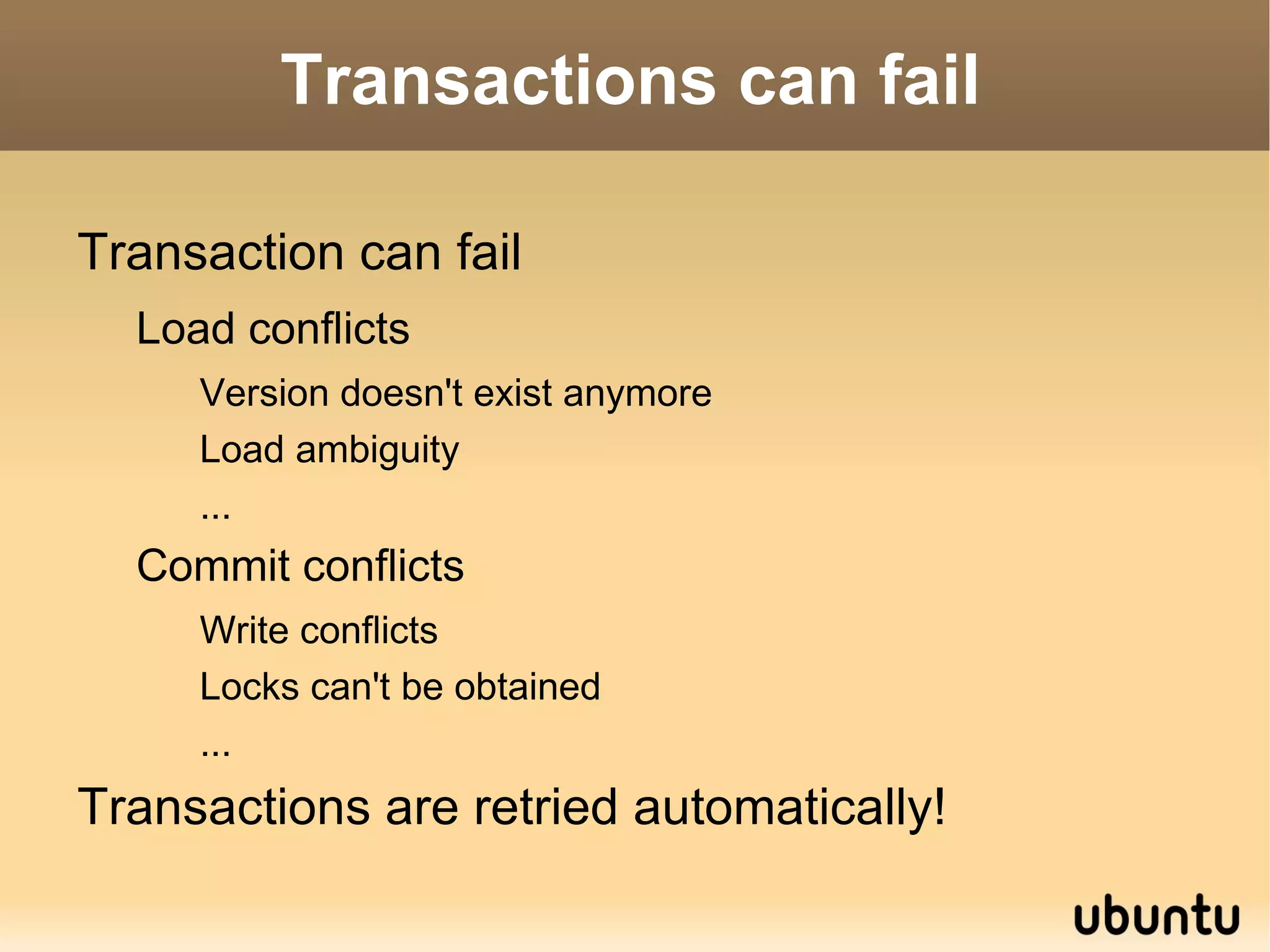 STM: What? Concurrency control through database like transactions on (Java) Memory (failure) Atomicity 