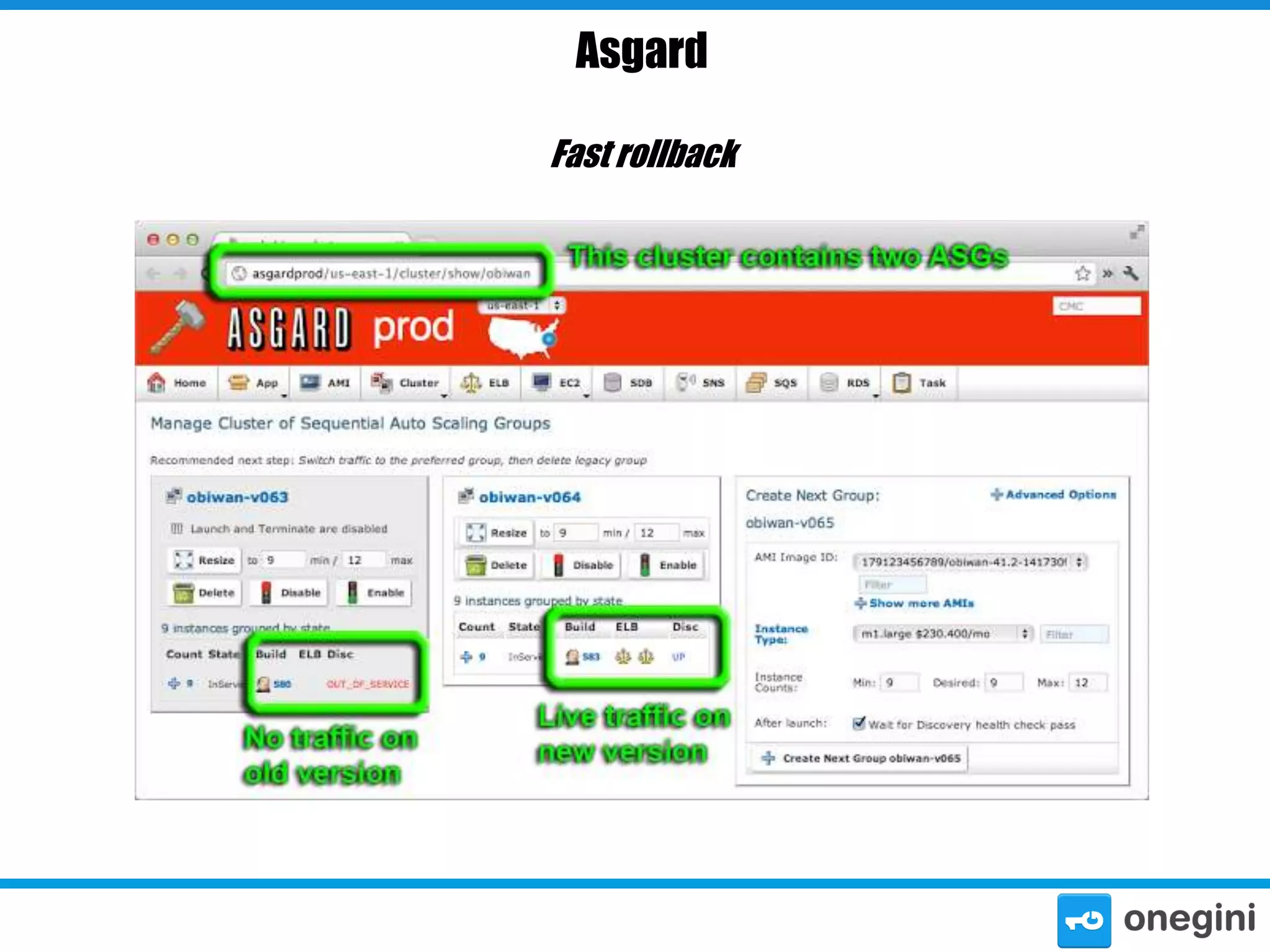 Asgard
Fast rollback

 