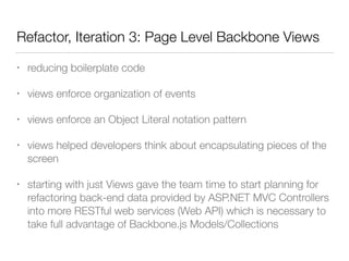 Refactoring Large Web Applications with Backbone.js