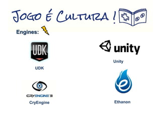 Engines:
UDK
CryEngine
Unity
Ethanon
 