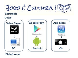 Estratégia
Plataformas
App StoreGoogle PlayValve Steam
Lojas
iOsAndroidPC
 