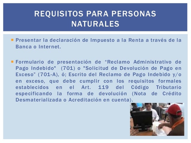 Devolucion Del Impuesto A La Renta Sri