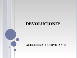 ALEJANDRA  CUERVO  ANGEL DEVOLUCIONES 