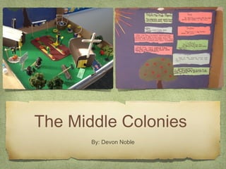 The Middle Colonies
       By: Devon Noble
 