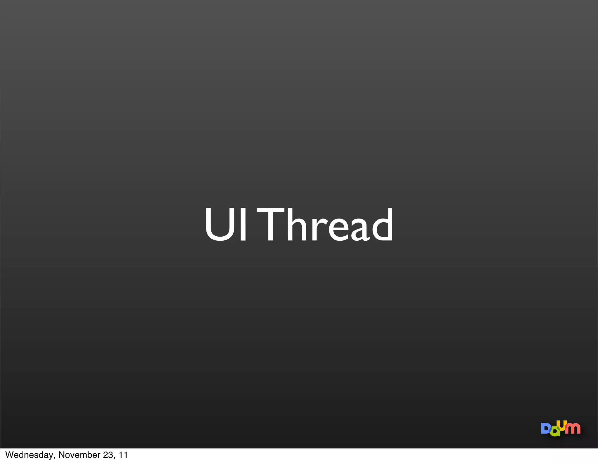Causing Reﬂow
                    Page renders initially
                    Window is resized
                    Visible DOM elements are added or removed
                    Element change position
                    Element change size
                        margin, padding, border, width, height

                    text changes, image replaced with different size


Wednesday, November 23, 11
 