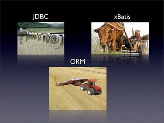 JDBC         xBatis




       ORM
 