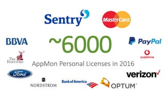 ~6000
AppMon Personal Licenses in 2016
 