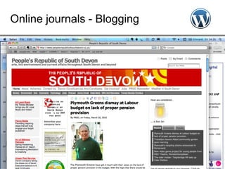 Online journals - Blogging Visit 