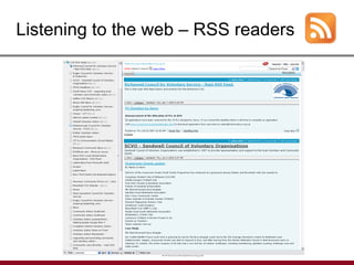 Listening to the web – RSS readers 
