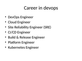 Devops course Training and placement in jaipur | PPTX