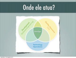 Onde ele atua?
sexta-feira, 16 de agosto de 13
 