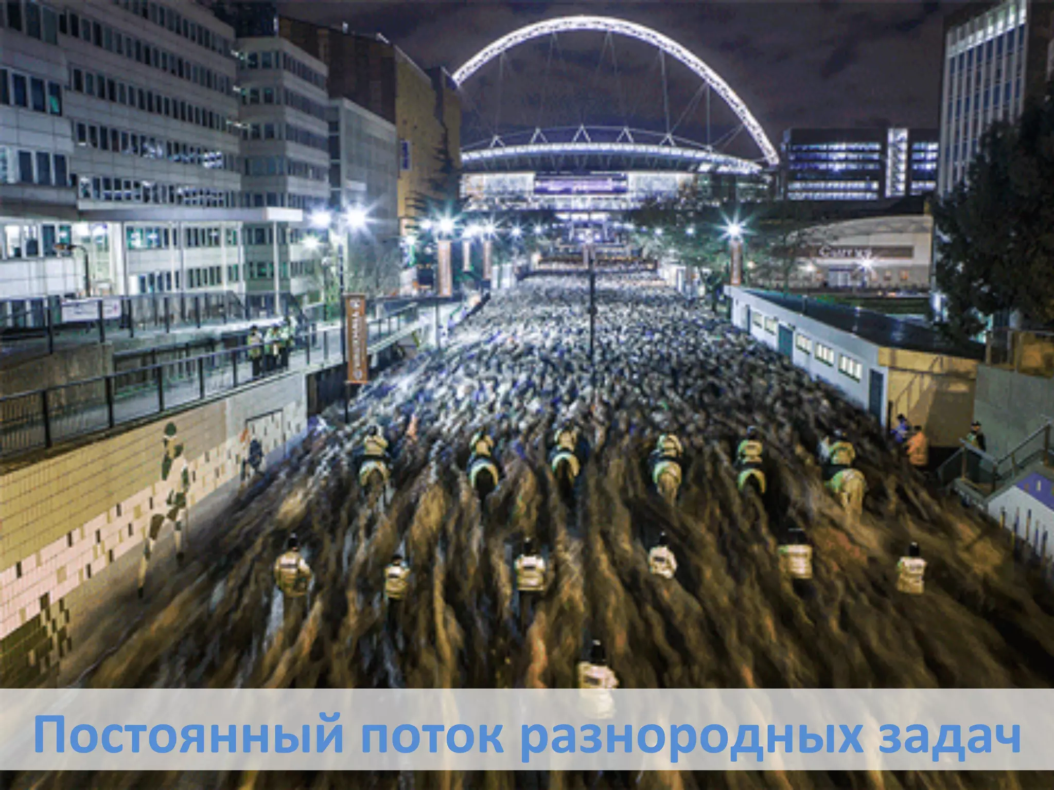 Постоянный	
  поток	
  разнородных	
  задач	
  
 