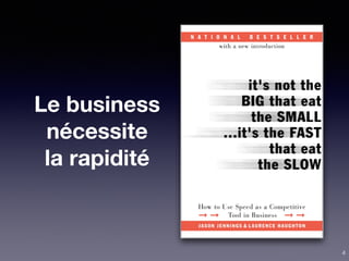 Le business
nécessite
la rapidité
4
 