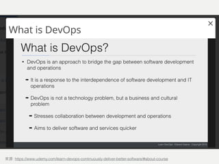 : https://www.udemy.com/learn-devops-continuously-deliver-better-software/#about-course
 