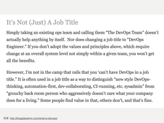 is devops a good
career ?
: http://theagileadmin.com/what-is-devops/
 