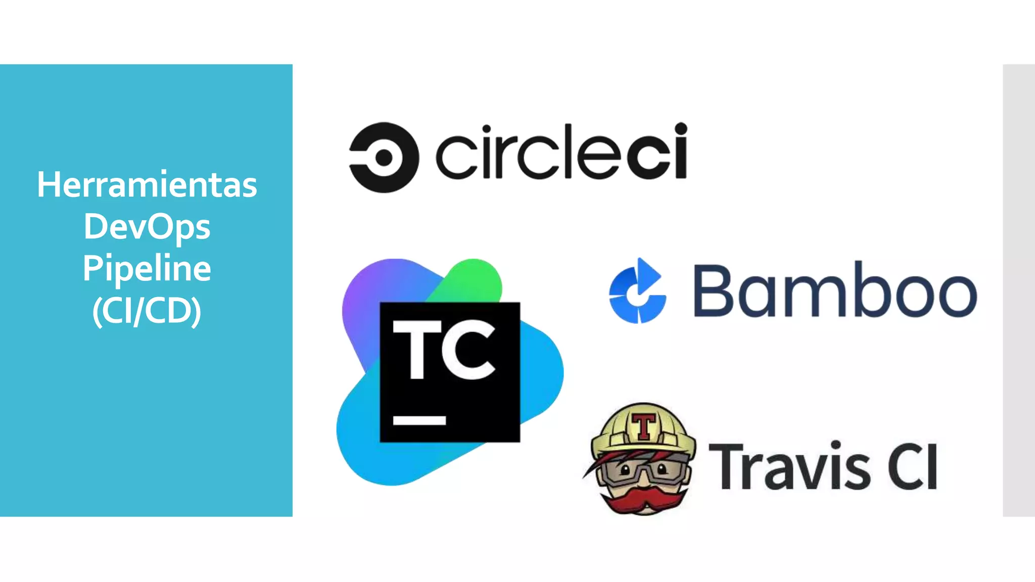 Herramientas
DevOps
Pipeline
(CI/CD)
 