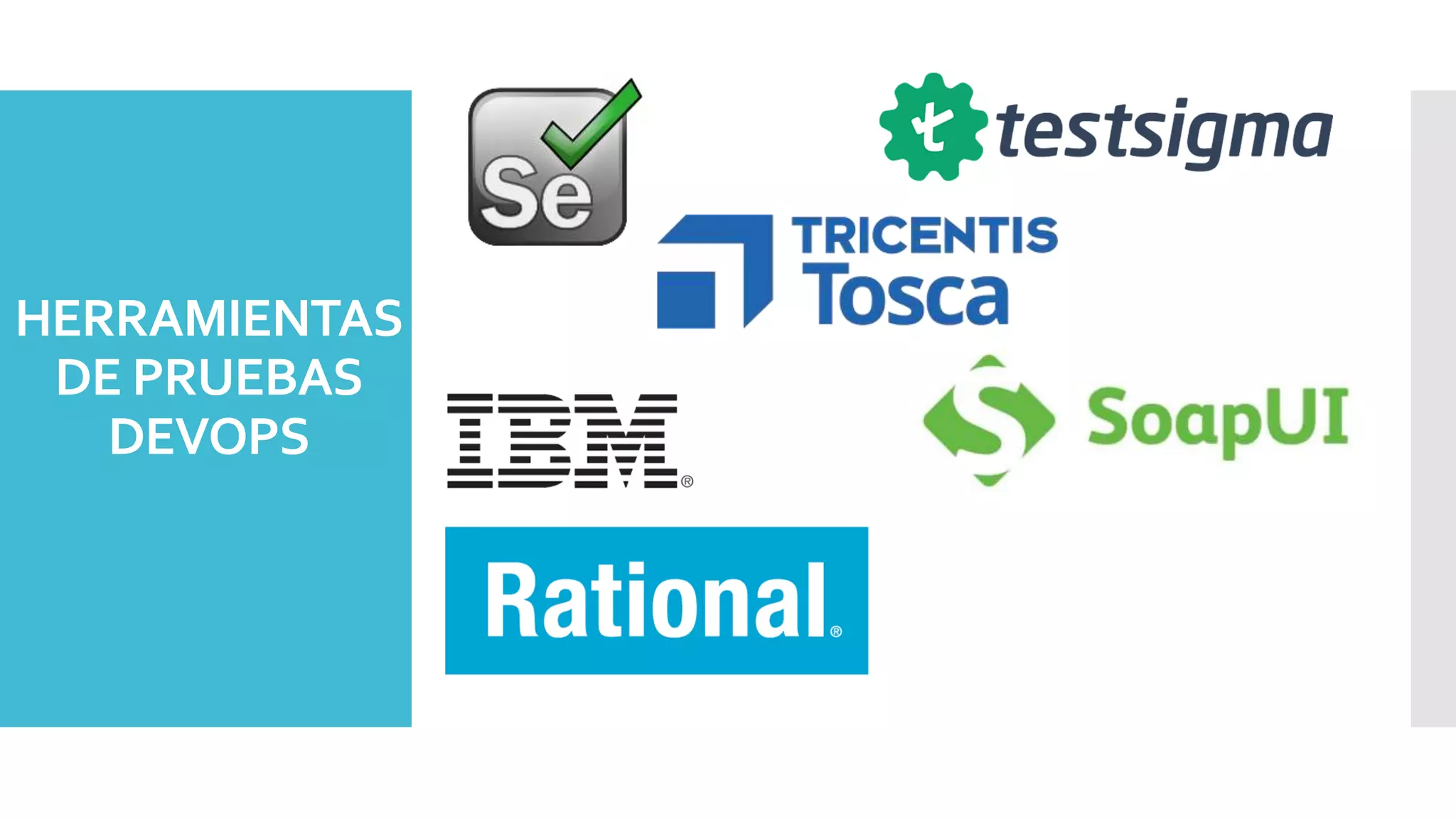 HERRAMIENTAS
DE PRUEBAS
DEVOPS
 