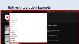 Unit vs Integration Example
 