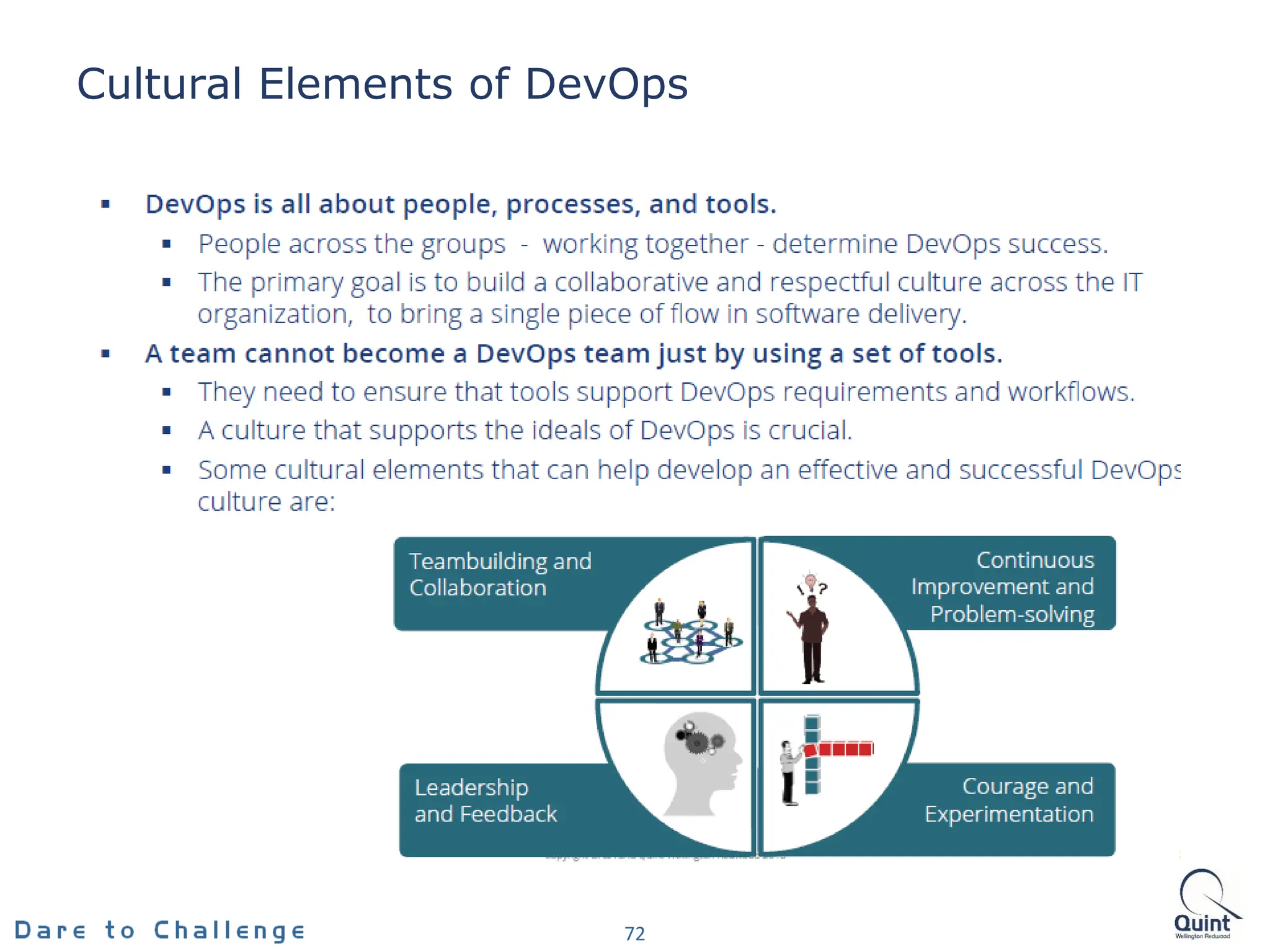 Cultural Elements of DevOps
72
 
