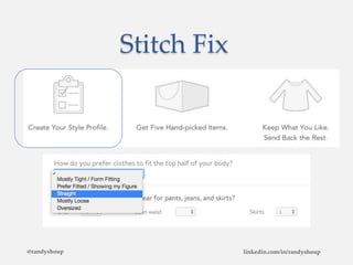 Stitch Fix
@randyshoup linkedin.com/in/randyshoup
 