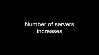 Number of servers
increases
 