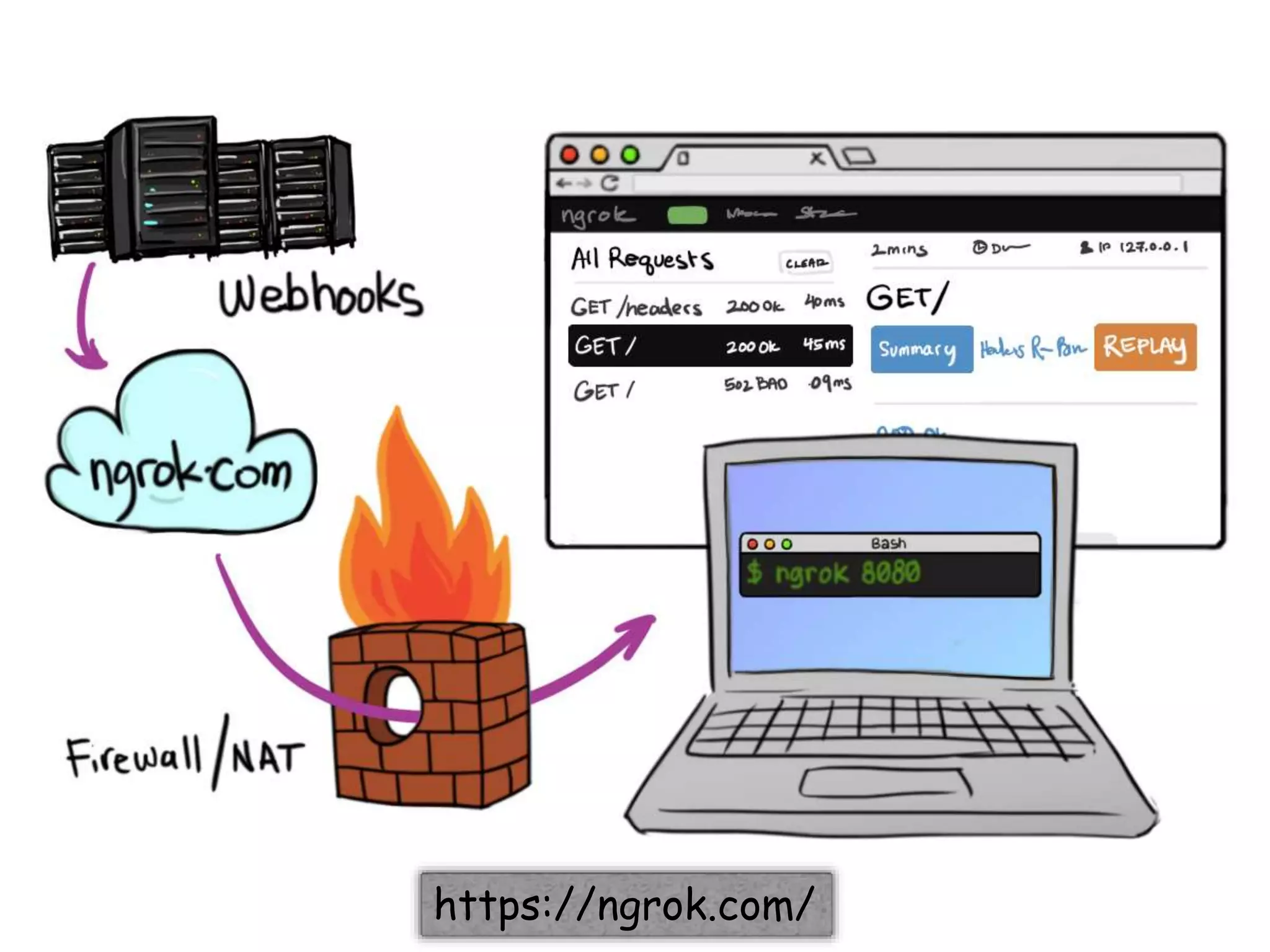 https://ngrok.com/ 