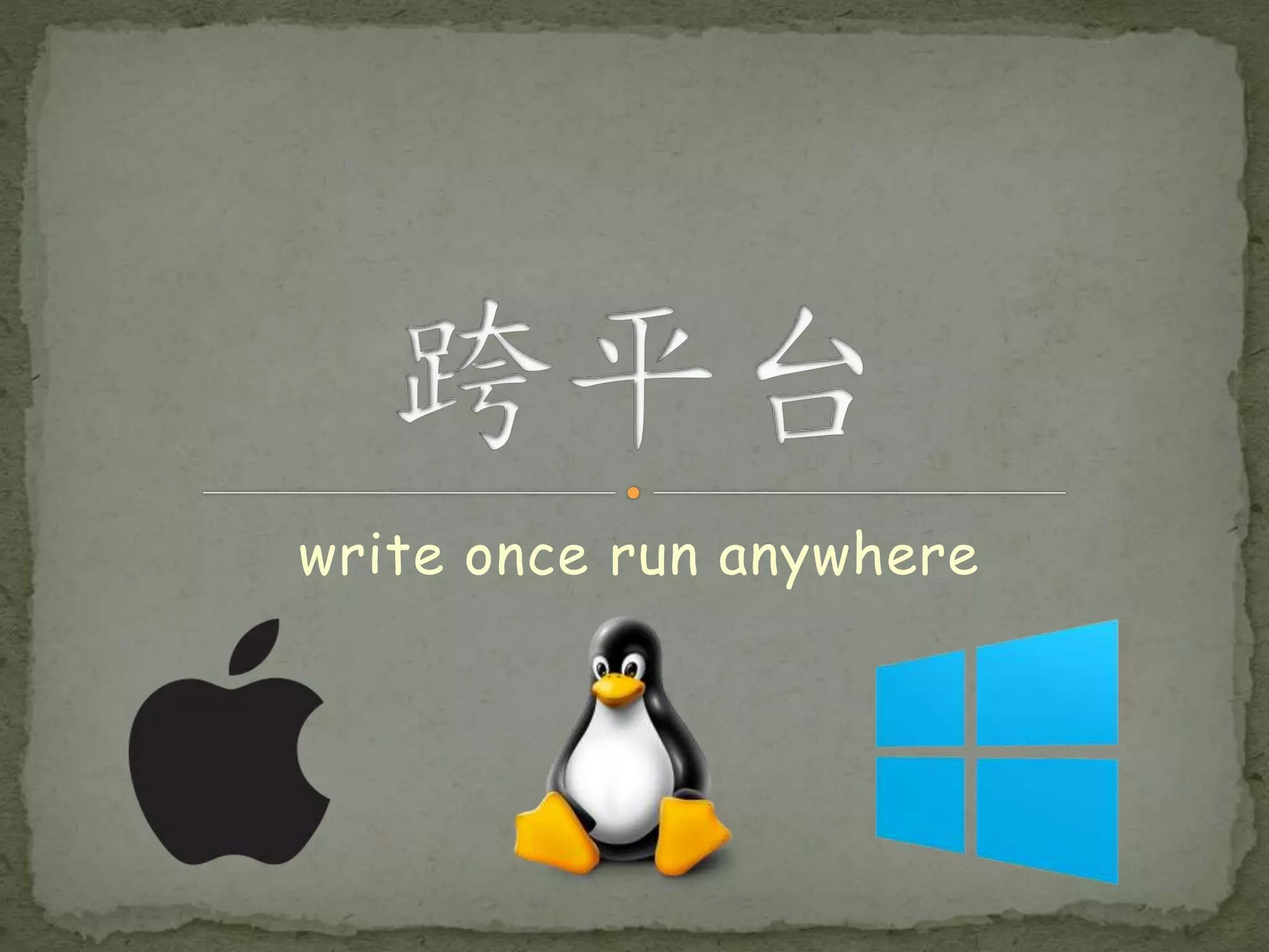 write once run anywhere 